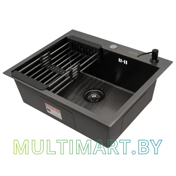Кухонная мойка ARFEKA ECO AR 600x500+CL AR+DS AR BLACK картинка 1